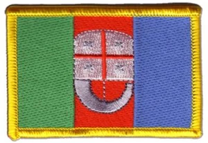 Italien Ligurien Aufnäher Flaggen Fahnen Patch Aufbügler 8x6cm - Picture 1 of 1