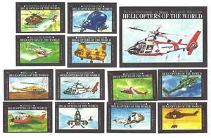 12+1 Soviet Latvia Aviation Matchbox Labels HELICOPTERS OF THE WORLD Export - Picture 1 of 1