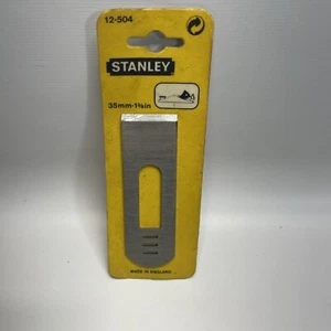VINTAGE STANLEY 35mm 1 3/8in 12-504 ENGLAND REPLACEMENT BLOCK PLANE BLADE IRON - Picture 1 of 7