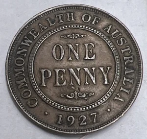 Australia 1927 Un Penny / KM# 23 / George V ENVÍO GRATUITO Lote # 51pq.7 - Imagen 1 de 9