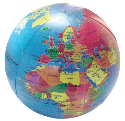CALY Aufblasbarer GLOBUS Weltkugel Wasserball Erdglobus Ball Strandball ca. 30 cm NEU