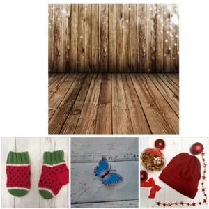 Vintage Wood Grain Photography Backdrop Newborn Baby Photo Studio Background UK - Picture 1 of 7