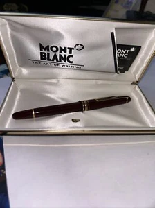 Vintage Burgundy Montblanc Meisterstuck Classique 144 Fountain Pen 14k - Picture 1 of 13