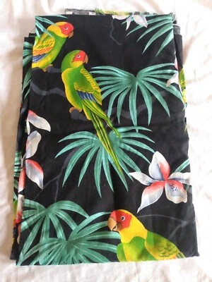Vintage Alexander Henry Collection Tropical Bird Fabric Parrot Margarita Ville - Image 1 of 3