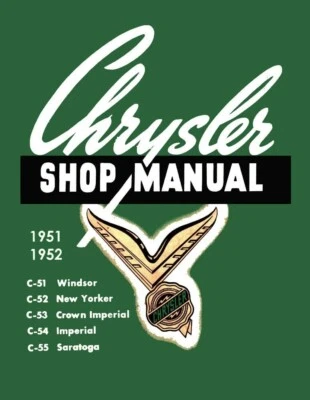 Chrysler Imperial New Yorker 1951 1952 manual de reparación de taller guía de libros OEM Foto 1 de 4