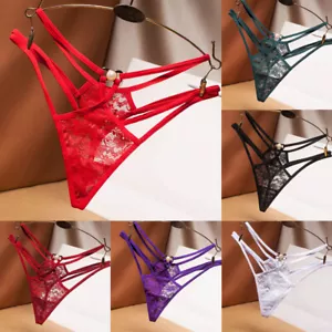 Mujeres Tanga Sexy Bragas Tanga Encaje Pantalones Damas Calzoncillos Ropa Interior - Imagen 1 de 33