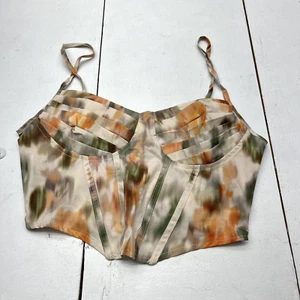 Shein Multicolored Corset Cropped Tank Women's Size Medium - Picture 1 of 6