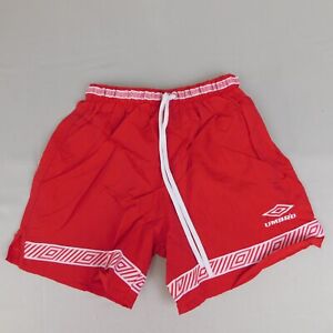 Vintage 90s UMBRO Drawstring Nylon Logo Shorts - Red, Youth Large #8741