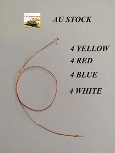 16 pcs Flashing SMD LEDs 0805 (4 colors) pre-wired with enameled copper wire - Picture 1 of 7
