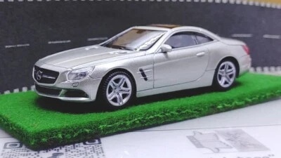 WELLY scala 1:43 Mercedes Benz 500 SL coupé argento die-cast no box - Immagine 1 di 4