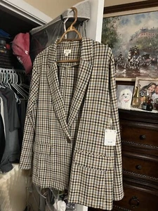 Ana XL Plaid Blazer Coat / Multicolor - Picture 1 of 4