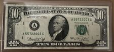 1974 $10 Ten Dollar Bill Federal Reserve Note Boston “A”