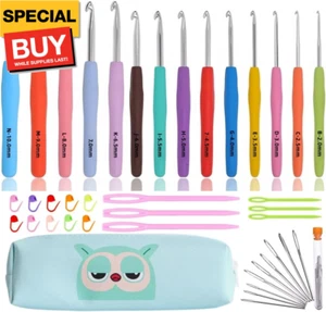 Crochet Hook Set,14 Sizes Crochet Hooks for Arthritic Hands,Crochet Hooks Ergono - Picture 1 of 6