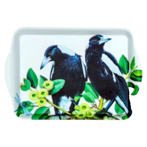 Australia Native Fauna Magpie Bird Scatter Cake Snack Tray Ashdene Souvenir - Picture 1 of 4