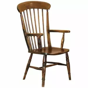 ORIGINAL PAINT 19TH CENTURY THAMES VALLEY OXFORD WINDSOR ARMCHAIR STUNNING WOOD - Picture 1 of 12