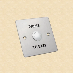 Interruttore pulsante uscita acciaio inox 12V per sistema controllo accessi porta NC/NO - Foto 1 di 2