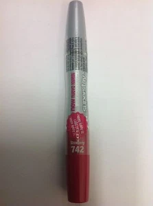 MAYBELLINE SUPERSTAY LIPCOLOR- 16 HOURS COLOR + BALM ( STRAWBERRY #742 ) NEW - Picture 1 of 3