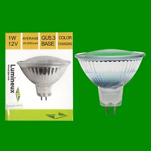 6x 1W Cambia de Color MR16 12V LED Foco Bombillas 15° Haz GU5.3 - Imagen 1 de 1