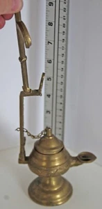 Brass Betty Hanging Oil Lamp Ship Nautical - Picture 1 of 8