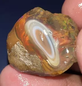 Ethiopian Welo Opal Rough 50 Carat Raw Specimen, Natural Egg Pattern Gemstone - Picture 1 of 5