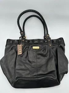 LIMITED EDITION ISABELLA FIORE XLARGE 3D PYRAMID BEADED APPLIQUE TOTE ERP $695 - Picture 1 of 9