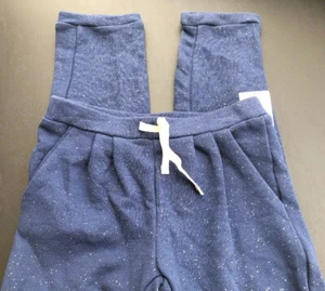 NWT Carter's Girls Size 6/6X Navy Sparkle Glitter French Terry Sweat Pants - Picture 1 of 4