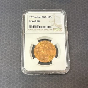 1965 Mo Mexico 20 Centavos KM#440 NGC MS66RD - Picture 1 of 2