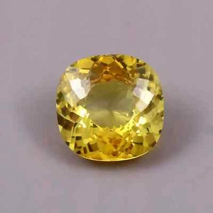 Natural Ceylon Yellow Sapphire 8.70 Ct Cushion Cut Certified Loose Gemstone - Foto 1 di 5