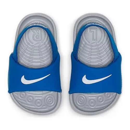 Sandali neonato bambini Nike Kawa Slide grigio lupo iper cobalto taglie varie nuovi con etichette