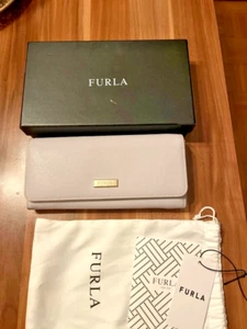 Furla Cartera Monedero Cuero Azul Claro Gris - Imagen 1 de 10