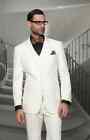 Men Suit Ivory Notch Lapel Formal Business Dinner Groom Tuxedos Wedding Suit