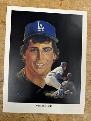 MIKE SCIOSCIA LOS ANGELES DODGERS 8.5"x11" Litho Print by NICHOLAS VOLPE - Image 1 of 2