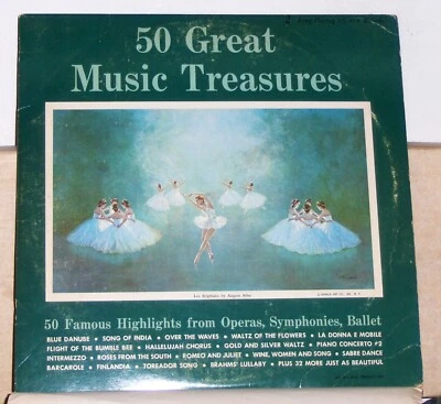 50 Great Music Treasures - 1962 Mono Double Vinyl LP Record Album - Image 1 of 2