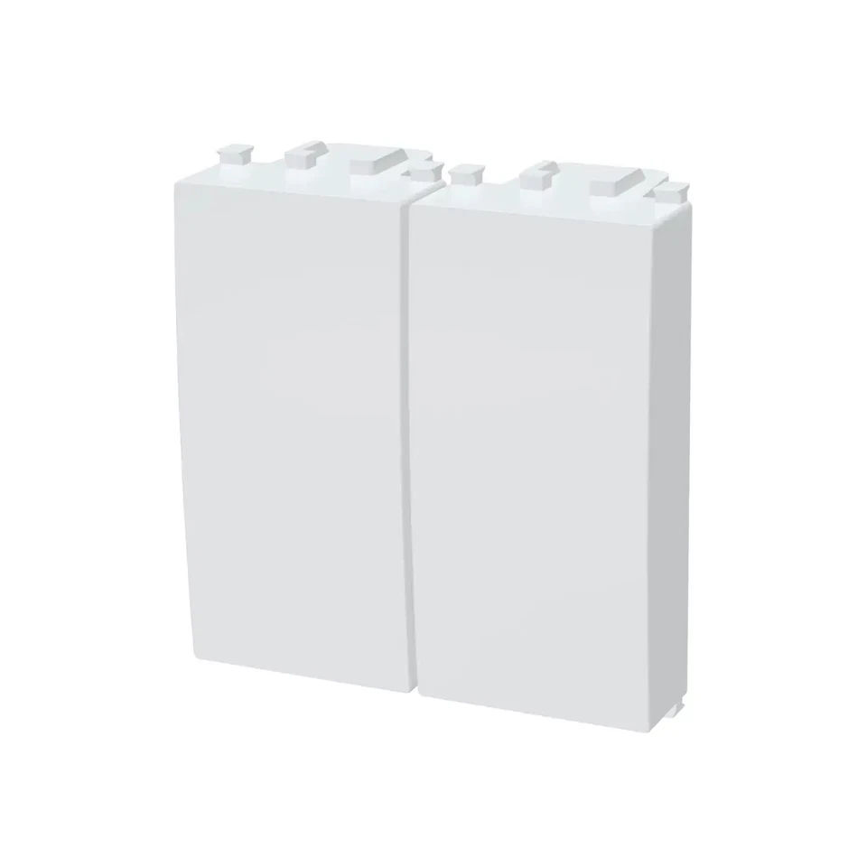 AIGOSTAR compatibile vimar plana tappo copriforo falso polo bianco 2 pezzi