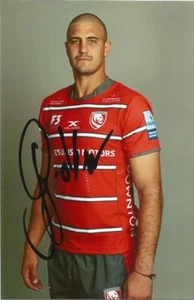 GLOUCESTER RUGBY UNION: GERBRANDT GROBLER SIGNED 6x4 PORTRAIT PHOTO+COA - Picture 1 of 1