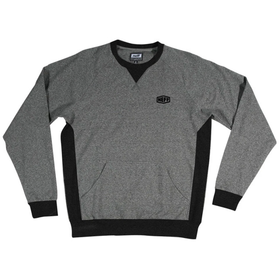 Sudadera para hombre Neff Willow Crew mediana gris jaspeado carbón Foto 1 de 1