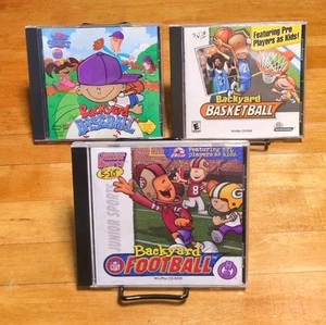 Backyard Baseball Football Basketball Bundle Win/Mac CD-ROM 1990s EUC - Picture 1 of 8