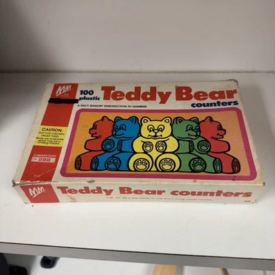 1985 VTG Teddy Bear Counters Multi-Sensory Intro to Numbers Mostly Complete (95) - Image 1 of 4