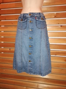 FALDA Levi's Azul Jean Denim Talla 6 Algodón Elástico Informal Rota - Imagen 1 de 9