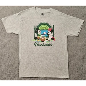 Camiseta gris para mujer Disney Passholder Epcot Food & Wine 2024 talla grande - Imagen 1 de 6