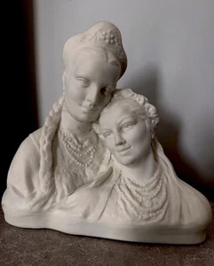 Vintage USSR Mid-Century Decor “Sisters” White Porcelain - Picture 1 of 9