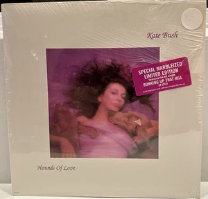 Rare Kate Bush Hounds of Love Marble Record Album Vinyl EMI ST-17171 Shrink Tear - Picture 1 of 5