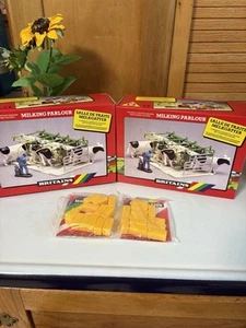 2 NEW IN BOX BRITAINS MILKING PARLOURS AND 2 NEW BAGS OF HAY - Picture 1 of 6