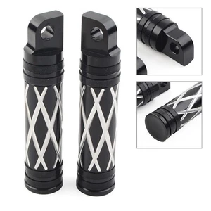 2x Reposapiés Motor Clavija Ajuste Harley Sportster XL 1200 883 48 SuperLow Negro - Imagen 1 de 7