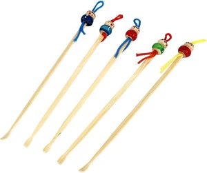 5 Stück Ohr Bambus Plektrum Reiniger, Niedliche Puppe Kopf Ohr Löffel Wachsentferner für Kinder - Bild 1 von 3