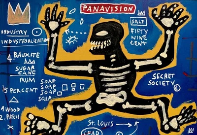 Jean-Michel BASQUIAT - Expressionist Painting King - Early Work - Signed - Image 1 of 4