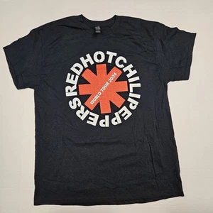 Red Hot Chili Peppers 'Black' 2024 World Tour Tee / Size L / Gildan Heavy Cotton - Picture 1 of 6