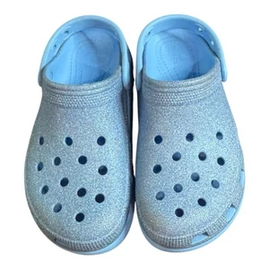 Zuecos Crocs para niños "Cutie" con plataforma brillante azul oxígeno brillante niñas talla J4 - Imagen 1 de 8