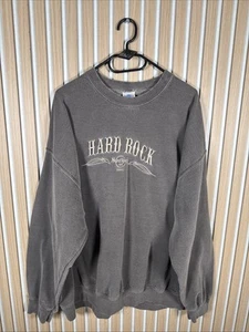 Hard Rock Café Vintage Sweatshirt Herren Grau Gold Selten - Bild 1 von 4