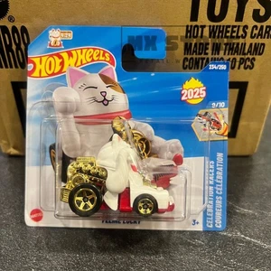 Hot Wheels Feline Lucky Maneki-Neko Cat Mainline 2025 Case P Short Card - Picture 1 of 7
